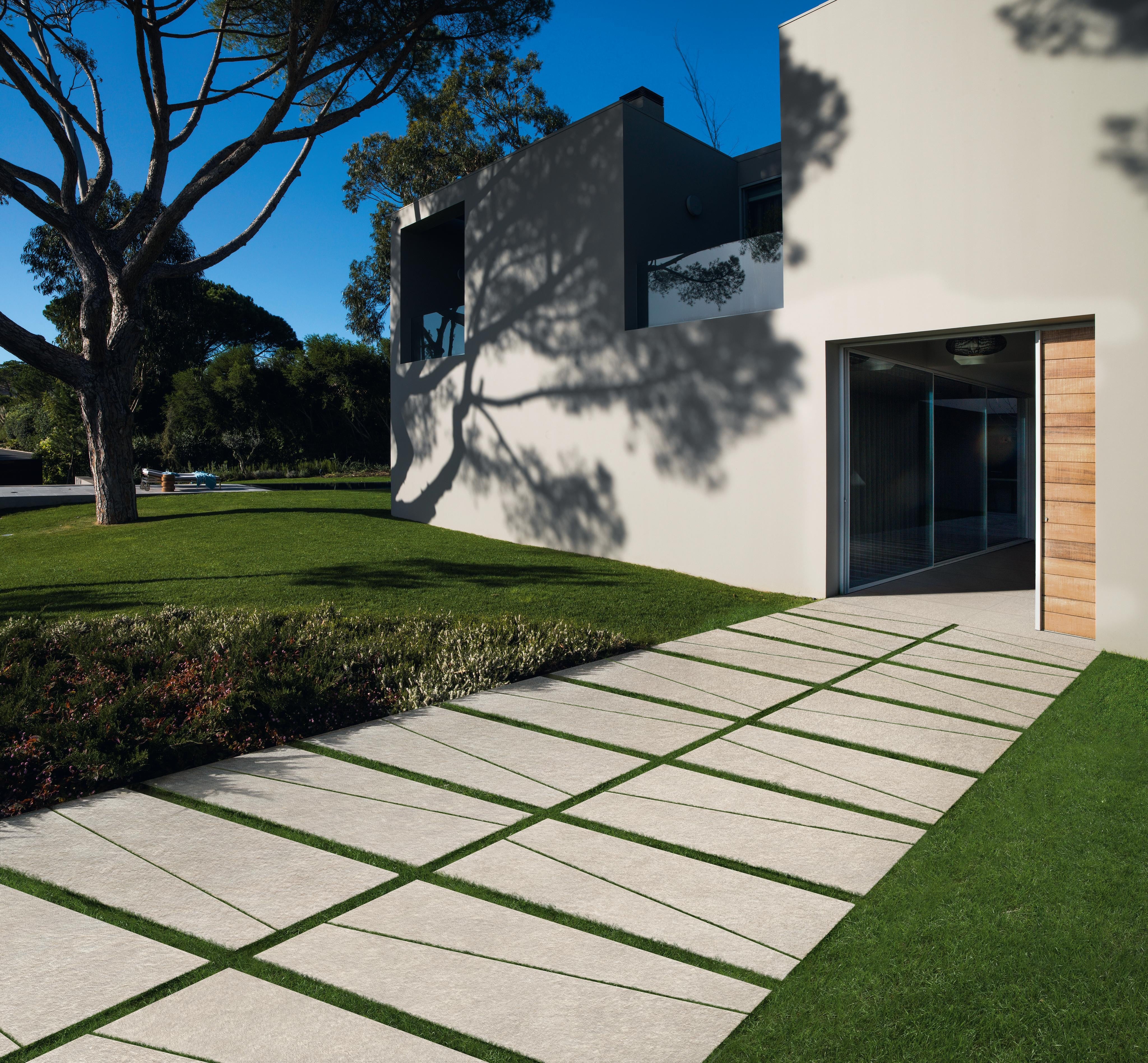 Carrelage effet Pierre Quartzite Blanc Cut Dalle B 120x60x2 cm Venturo - Sol extérieur