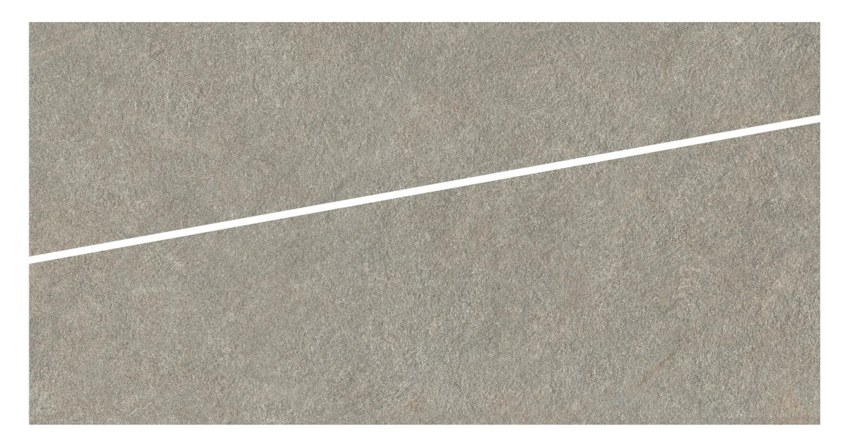 Carrelage effet Pierre Quartzite Gris Cendré Cut Dalle A 120x60x2 cm Venturo - Sol extérieur