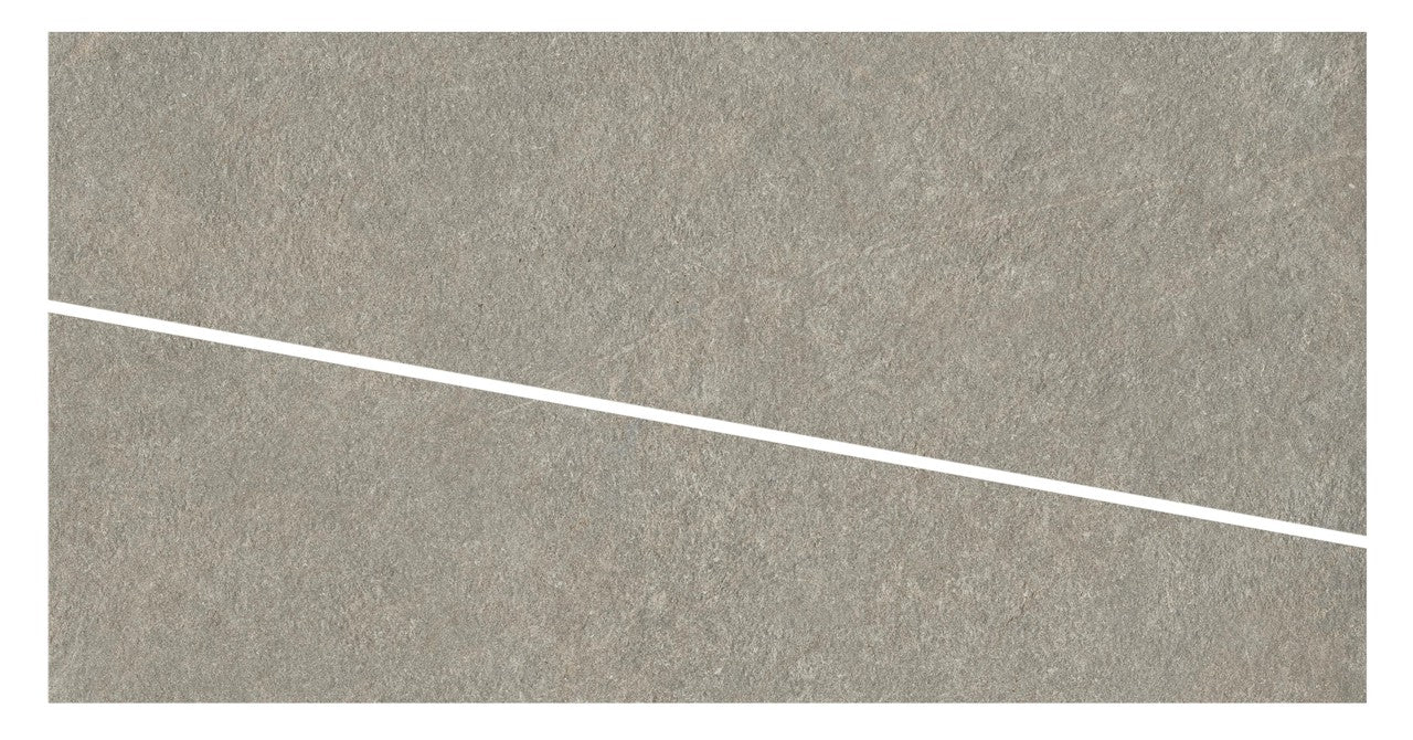 Carrelage effet Pierre Quartzite Gris Cendré Cut Dalle B 120x60x2 cm Venturo - Sol extérieur