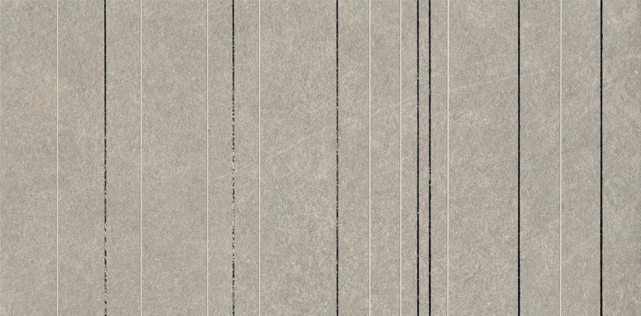 Carrelage effet Pierre Quartzite Gris Galet Ridge 120x60x0,9 cm Mat Venturo - Mur intérieur