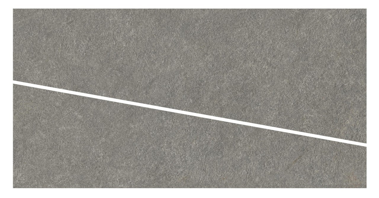 Carrelage effet Pierre Quartzite Gris Fumé Cut Dalle B 120x60x2 cm Venturo - Sol extérieur