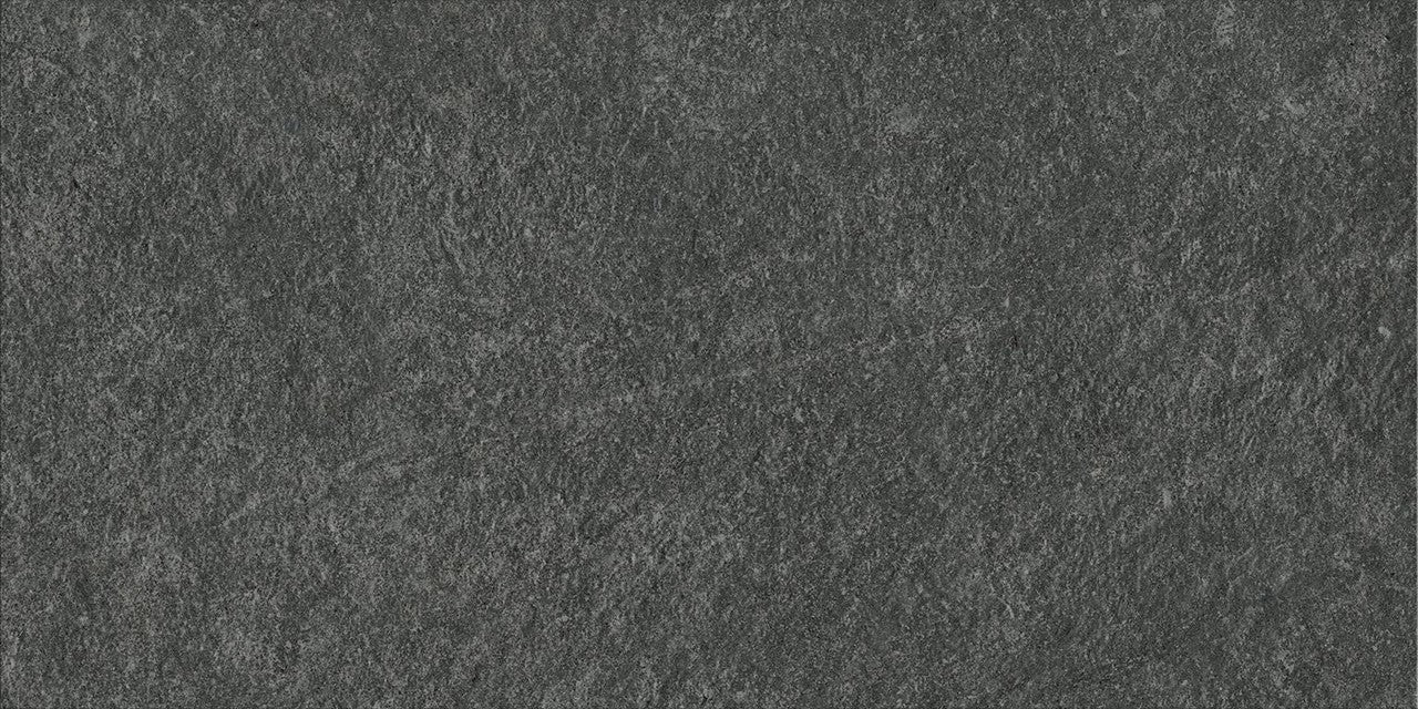 Carrelage effet Pierre Quartzite Gris Carbone 60x30x0,9 cm Mat Venturo - Sol et mur intérieur