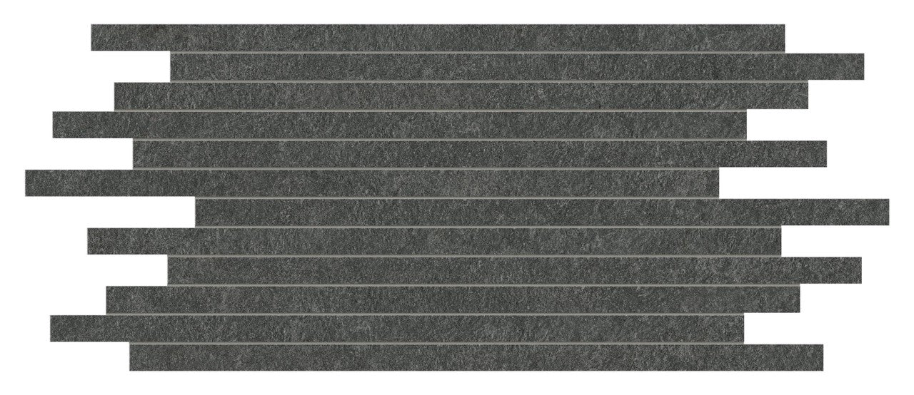 Parement carrelage effet Pierre Quartzite Gris Carbone 60x30x0,9 cm Venturo