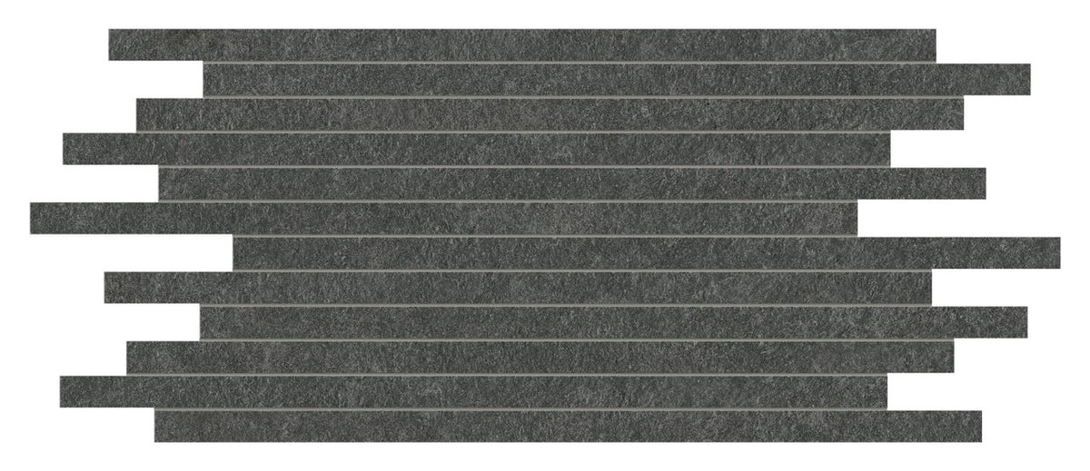 Parement carrelage effet Pierre Quartzite Gris Carbone 60x30x0,9 cm Venturo