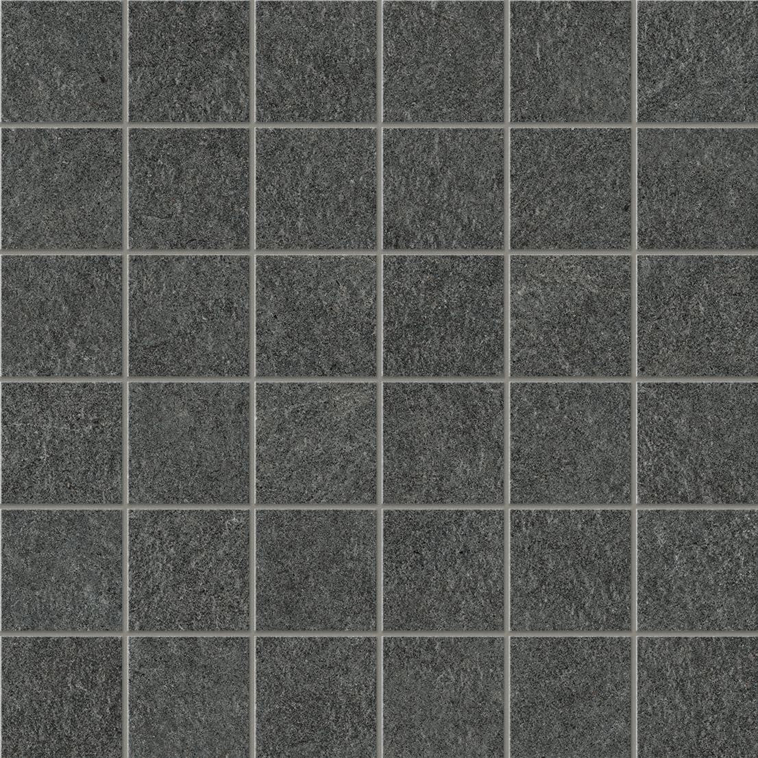 Mosaïque effet Pierre Quartzite Gris Carbone 4,8x4,8 Quadra 30x30x0,9 cm Mat Venturo - Sol et mur intérieur