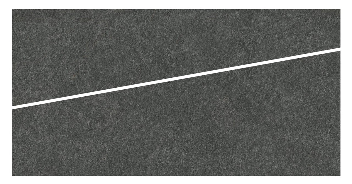 Carrelage effet Pierre Quartzite Gris Carbone Cut Dalle A 120x60x2 cm Venturo - Sol extérieur