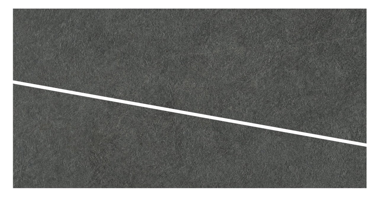 Carrelage effet Pierre Quartzite Gris Carbone Cut Dalle B 120x60x2 cm Venturo - Sol extérieur