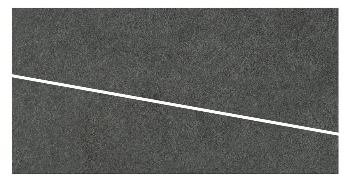 Carrelage effet Pierre Quartzite Gris Carbone Cut Dalle B 120x60x2 cm Venturo - Sol extérieur