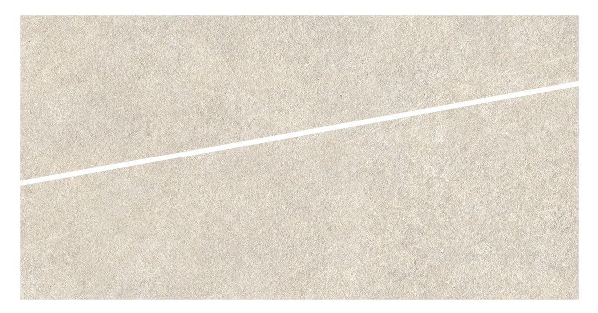 Carrelage effet Pierre Quartzite Blanc Cut Dalle A 120x60x2 cm Venturo - Sol extérieur