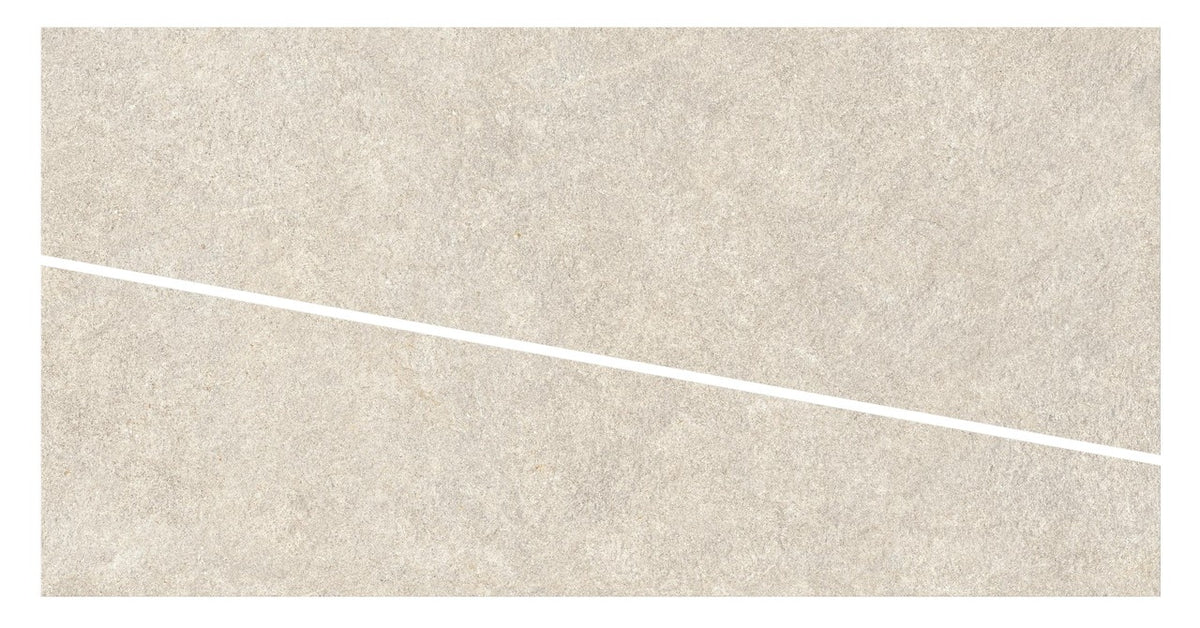 Carrelage effet Pierre Quartzite Blanc Cut Dalle B 120x60x2 cm Venturo - Sol extérieur