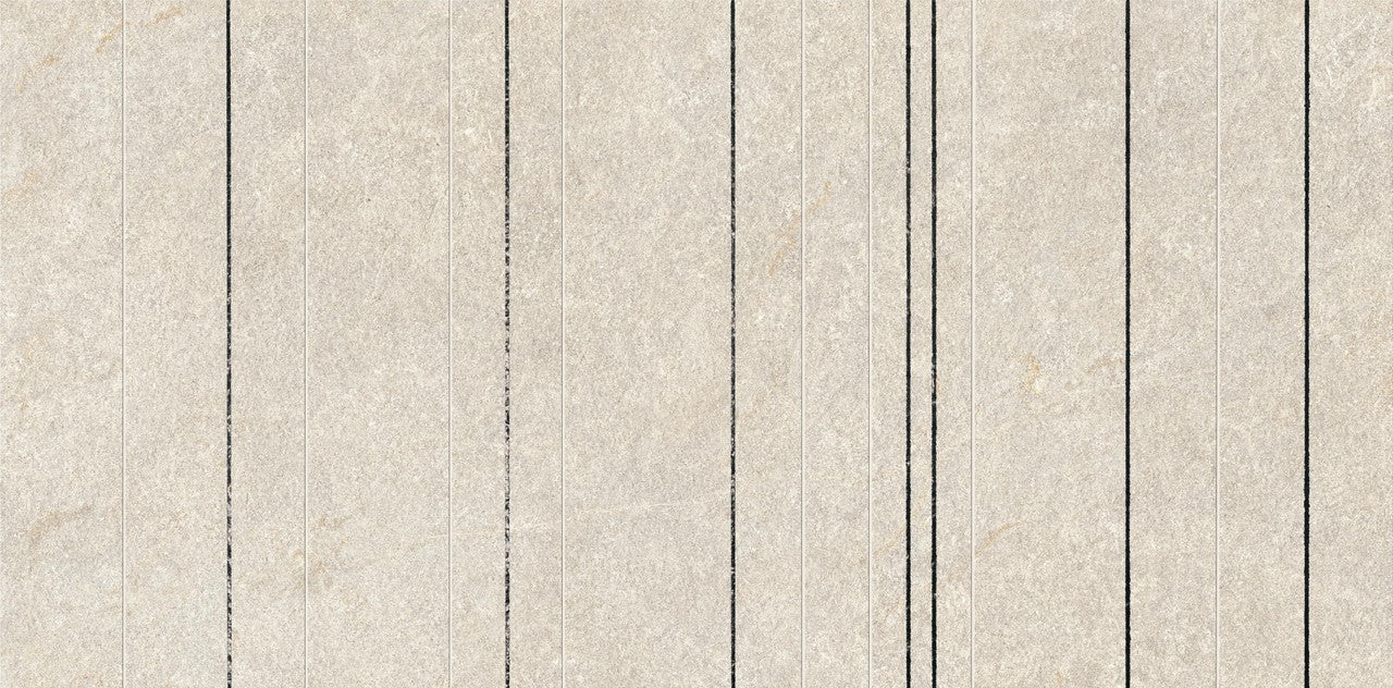 Carrelage effet Pierre Quartzite Blanc Ridge 120x60x0,9 cm Mat Venturo - Mur intérieur
