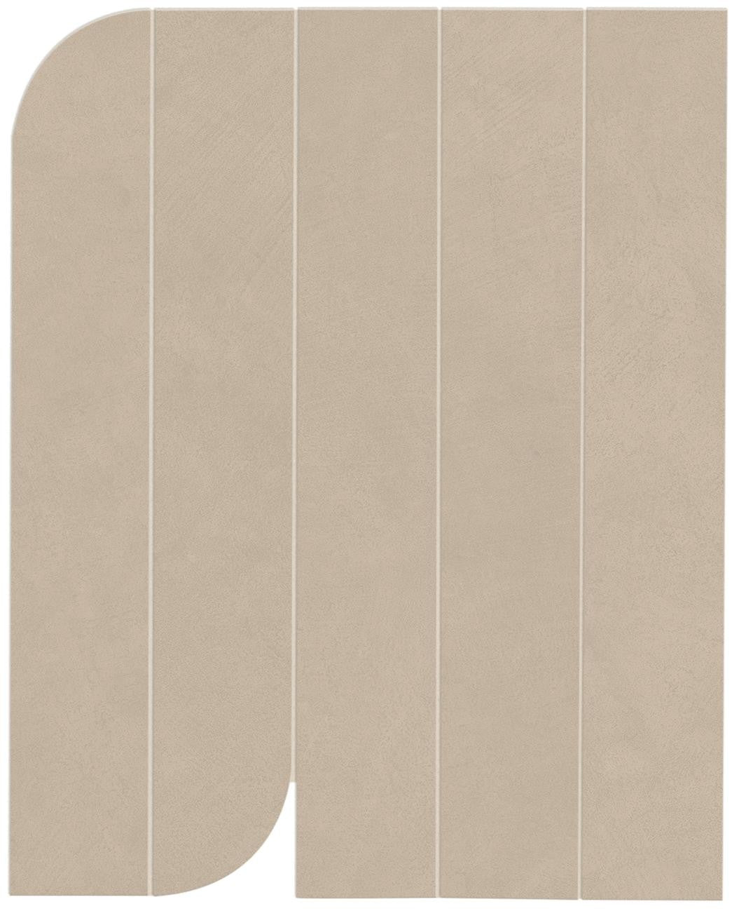 Carrelage effet Béton Grège 50x40,5x0,85 cm Mat Benzaro - Mur intérieur