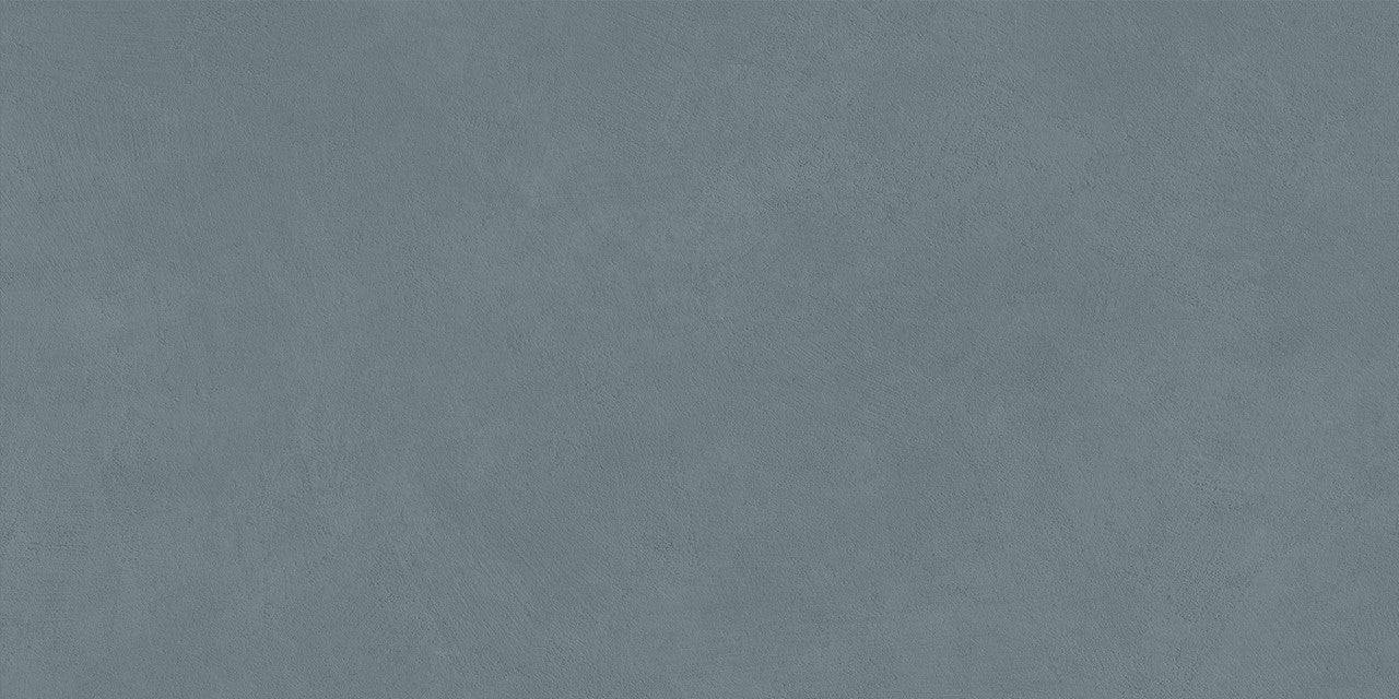 Carrelage effet Béton Bleu Acier 120x60x0,9 cm Mat Benzaro - Sol et mur intérieur