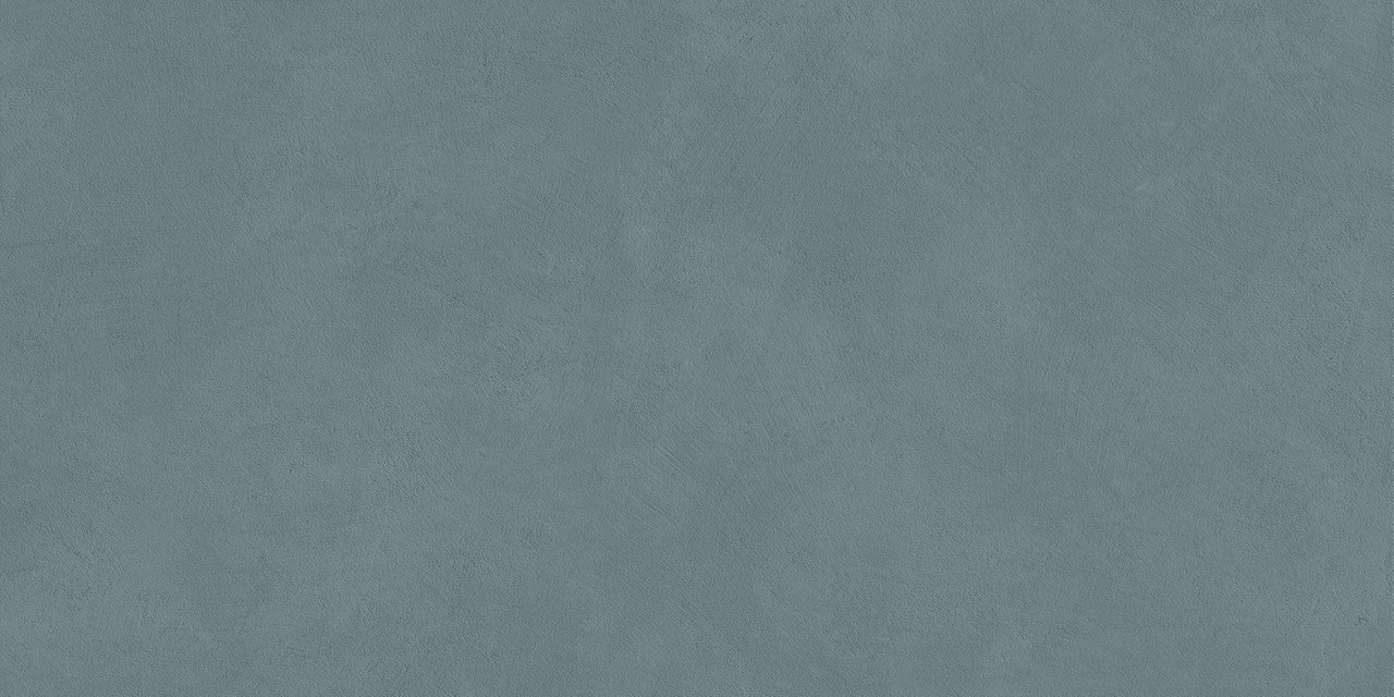 Carrelage effet Béton Bleu Acier 120x60x0,9 cm Mat Benzaro - Sol et mur intérieur