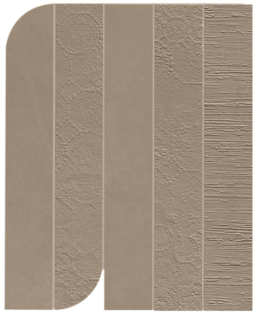Carrelage effet Béton 3D Blanc Minéral Mix 50x40,5x0,85 cm Mat Benzaro - Mur intérieur