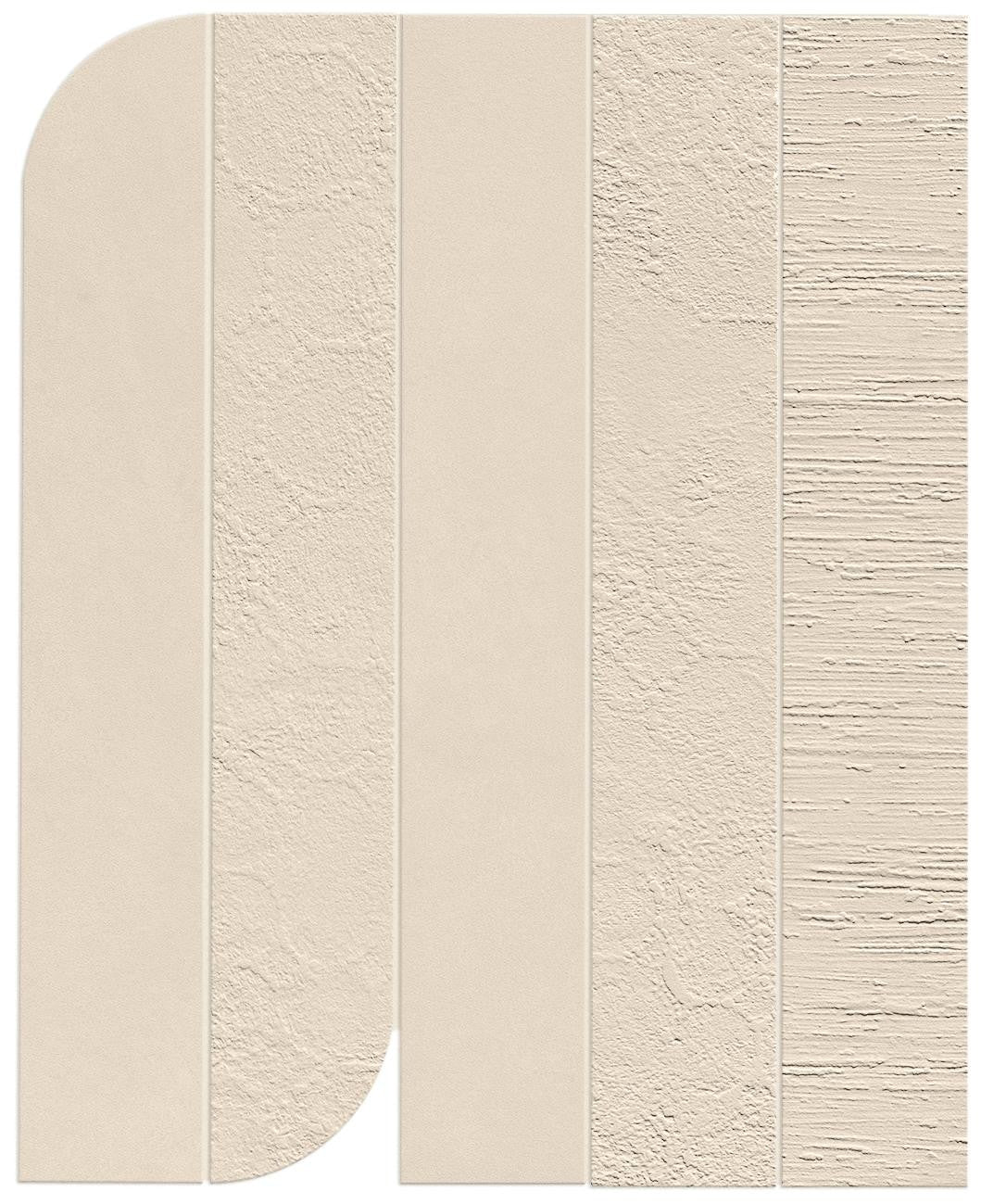 Carrelage effet Béton 3D Brun Sable Mix 50x40,5x0,85 cm Mat Benzaro - Mur intérieur