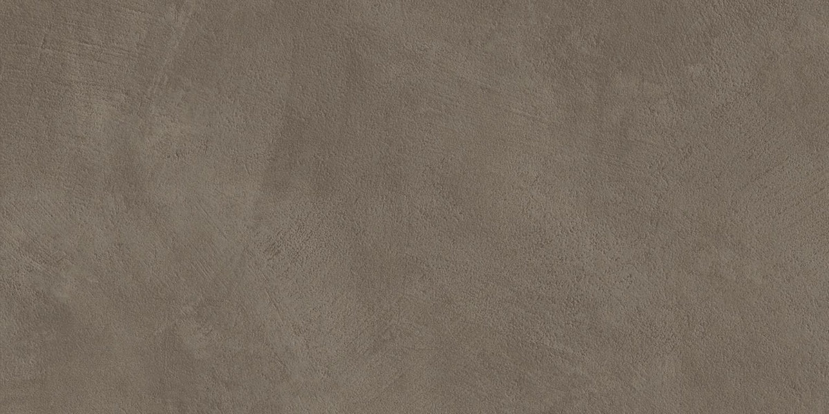 Carrelage effet Béton Brun Terre 60x30x0,9 cm Mat Benzaro - Sol et mur intérieur