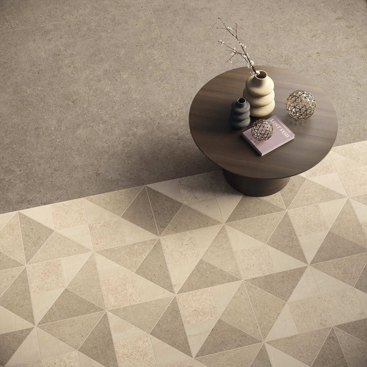 Carrelage effet Pierre Mix Beige Fusion 30x30x0,9 cm Mat Domella - Sol et mur intérieur