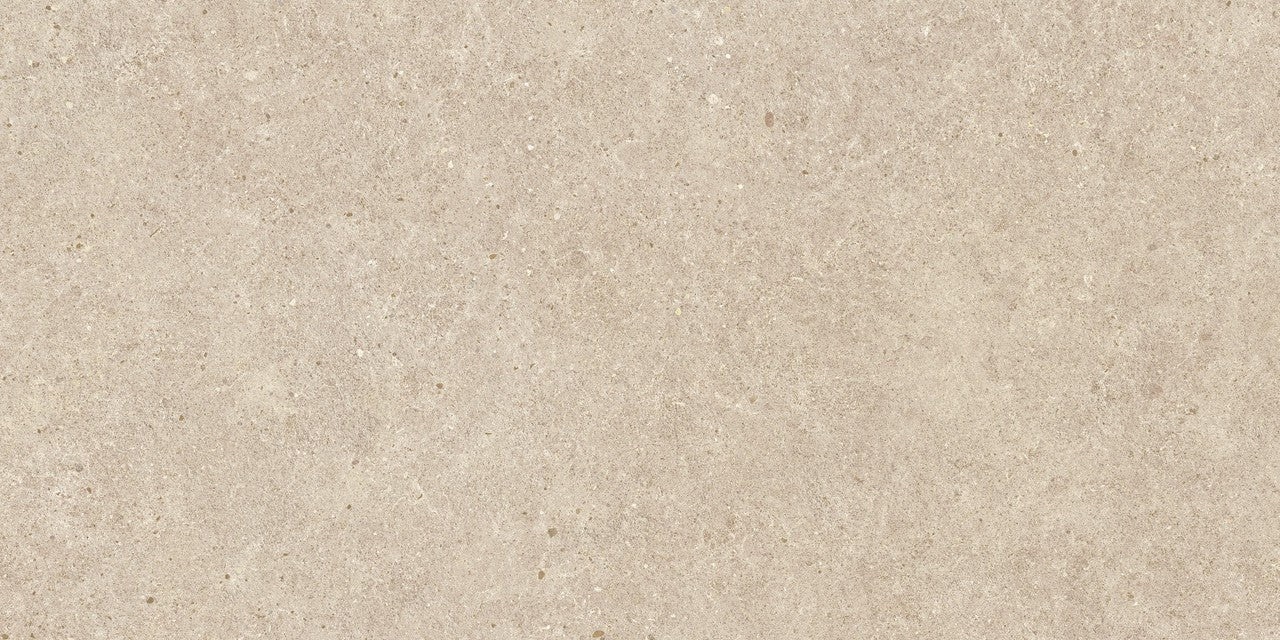Carrelage effet Pierre Calcaire Beige Sable 120x60x0,9 cm Mat Domella - Sol et mur intérieur