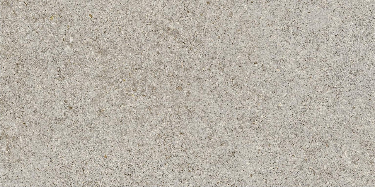 Carrelage effet Pierre Calcaire Gris Galet 60x30x0,9 cm Mat Domella - Sol et mur intérieur