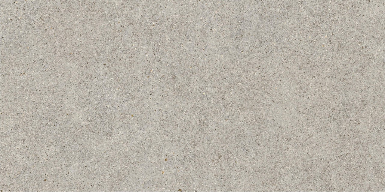 Carrelage effet Pierre Calcaire Gris Galet 120x60x0,9 cm Mat Domella - Sol et mur intérieur