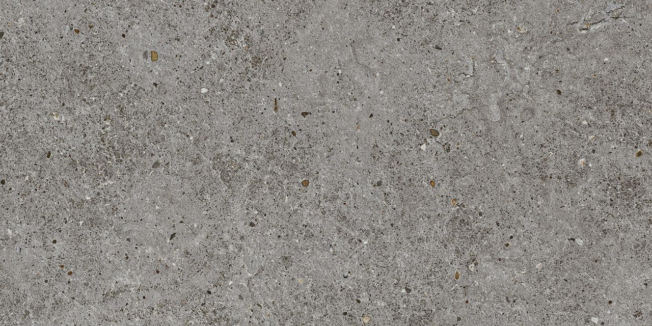 Carrelage effet Pierre Calcaire Gris Fumé 60x30x0,9 cm Mat Domella - Sol et mur intérieur
