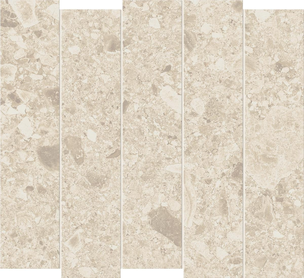 Mosaïque effet Pierre Ceppo di Gré Beige Brick 32x29x0,9 cm Mat Massira - Mur intérieur