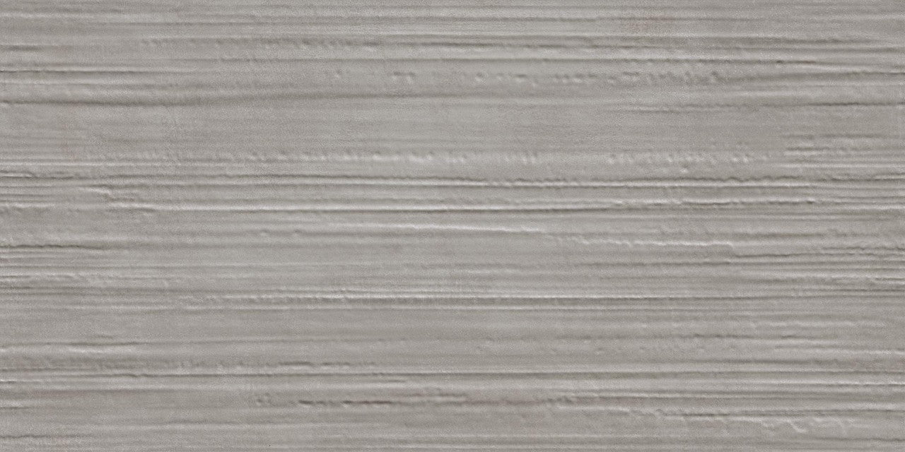 Carrelage effet Béton 3D Gris Cendré Line 80x40x1 cm Mat Gravino - Mur intérieur