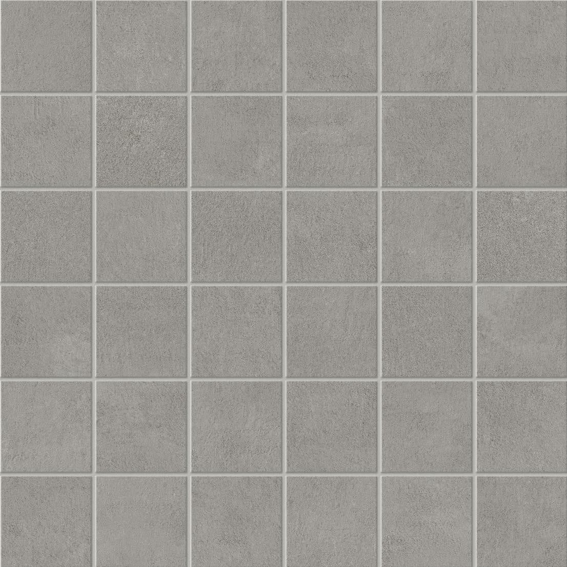 Mosaïque effet Béton Gris Cendré 4,8x4,8 cm Quadra 30x30x0,9 cm Mat Gravino - Sol et mur intérieur