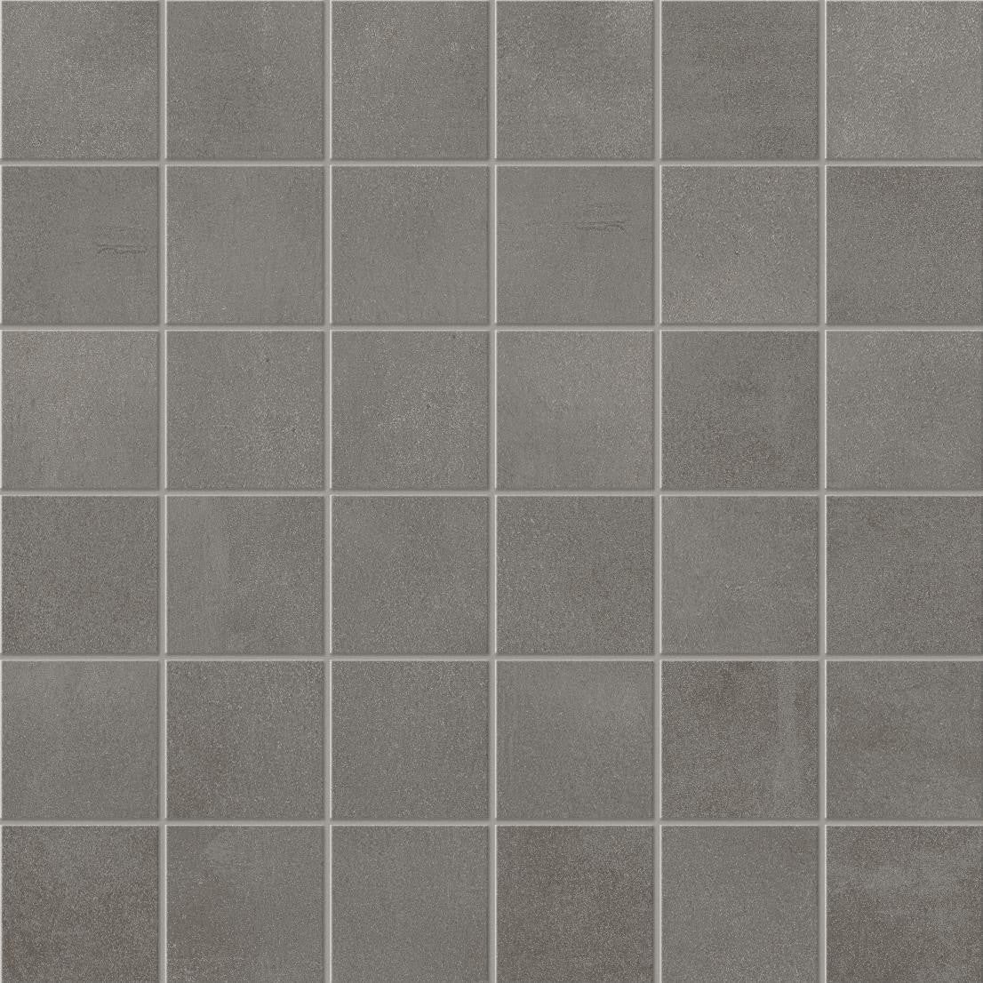Mosaïque effet Béton Gris Ombre 4,8x4,8 cm Quadra 30x30x0,9 cm Mat Gravino - Sol et mur intérieur