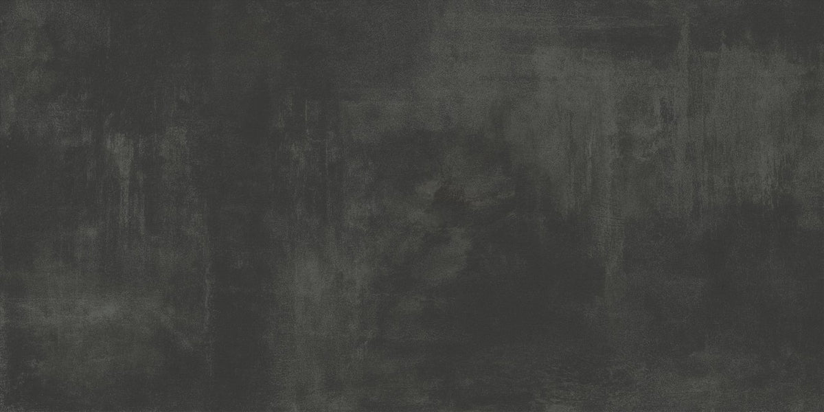 Carrelage effet Béton Gris Nuit 120x60x0,9 cm Mat Gravino - Sol et mur intérieur