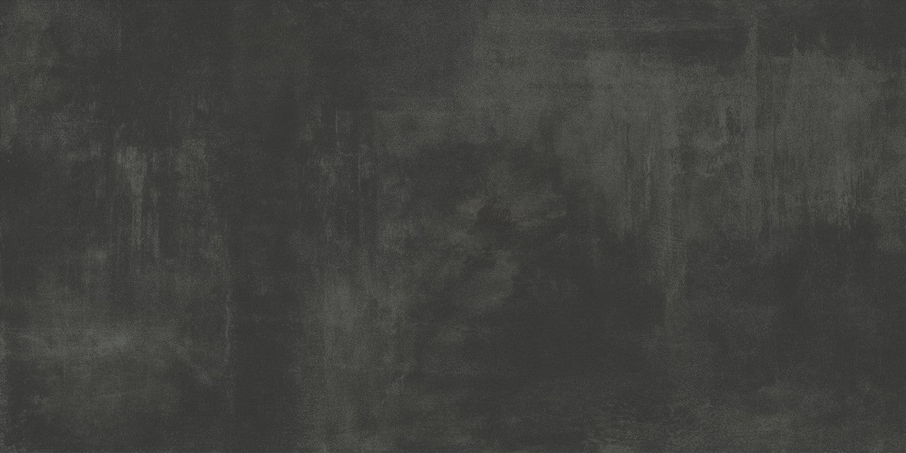 Carrelage effet Béton Gris Nuit 120x60x0,9 cm Mat Gravino - Sol et mur intérieur