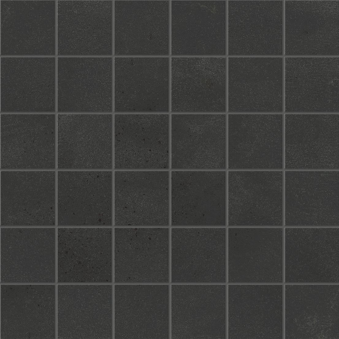 Mosaïque effet Béton Gris Nuit 4,8x4,8 cm Quadra 30x30x0,9 cm Mat Gravino - Sol et mur intérieur