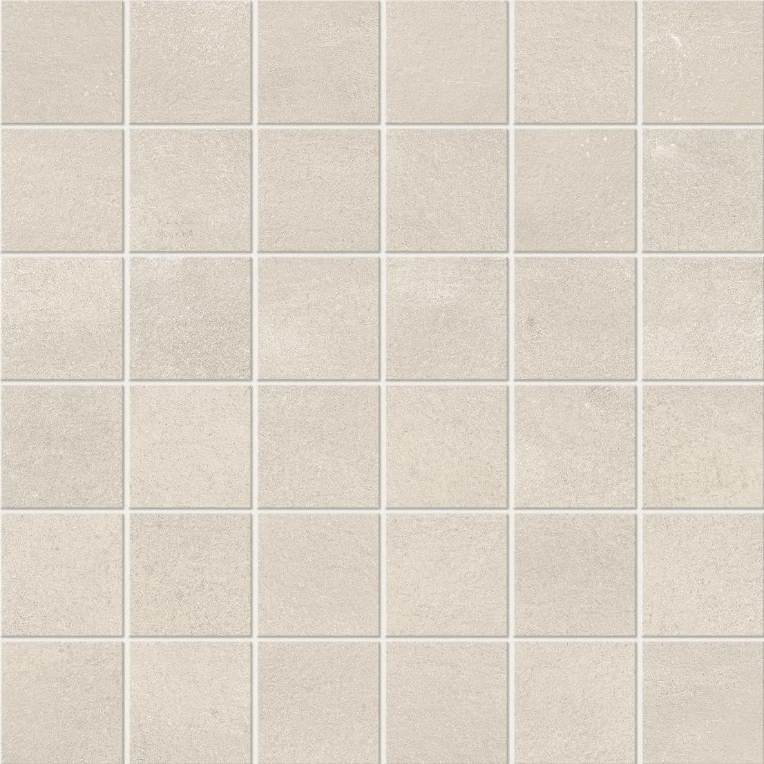 Mosaïque effet Béton Gris Luce 4,8x4,8 cm Quadra 30x30x0,9 cm Mat Gravino - Sol et mur intérieur