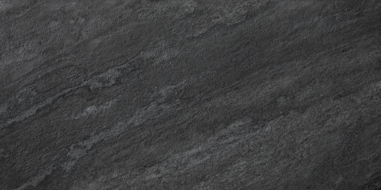 Carrelage effet Pierre Quartzite Gris Dark  150x75x0,9 cm Mat Teravio - Sol et mur intérieur
