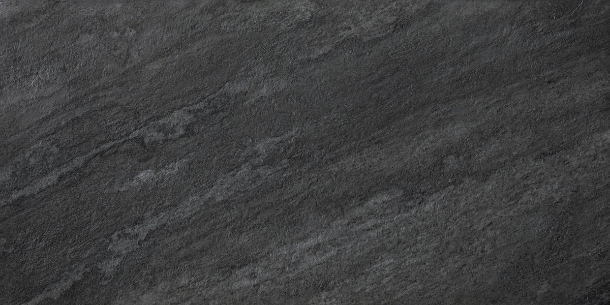 Carrelage effet Pierre Quartzite Gris Dark  150x75x0,9 cm Mat Teravio - Sol et mur intérieur