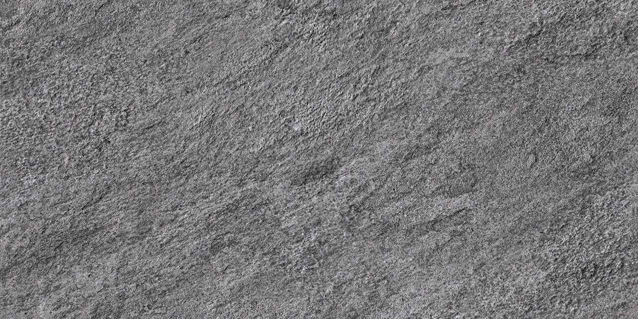 Carrelage effet Pierre Quartzite Gris Ombre 60x30x0,9 cm Mat Teravio - Sol et mur intérieur