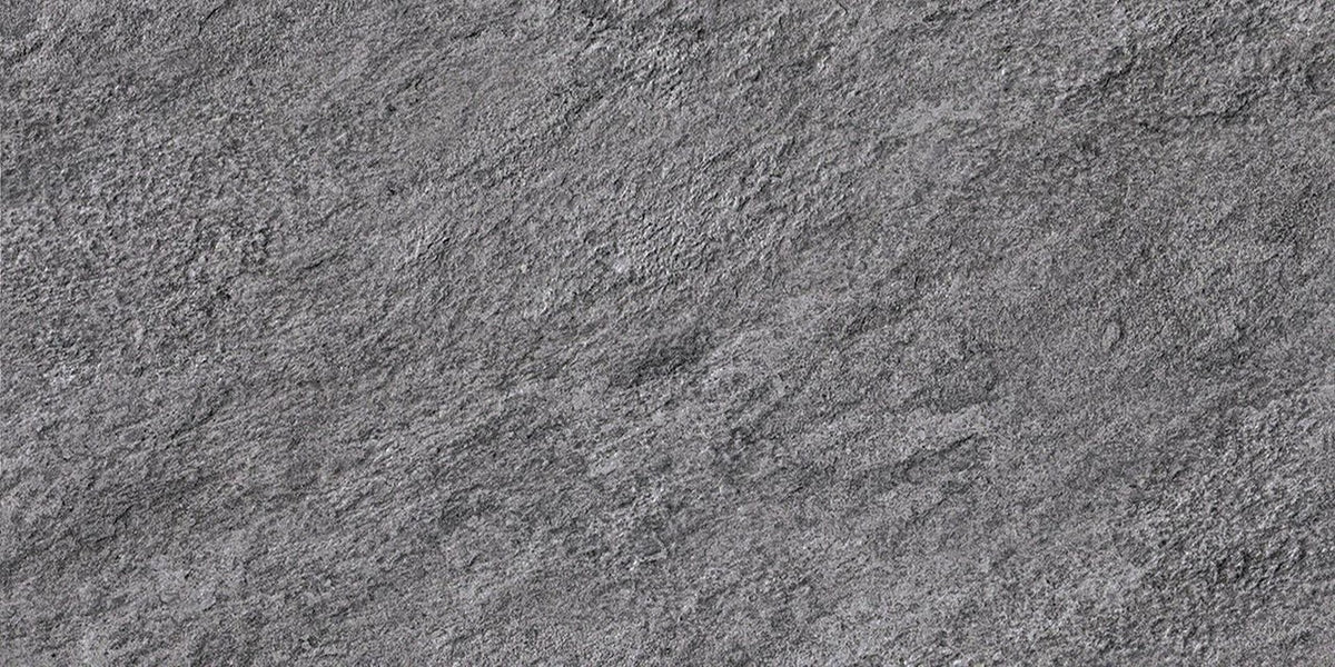 Carrelage effet Pierre Quartzite Gris Ombre 60x30x0,9 cm Mat Teravio - Sol et mur intérieur