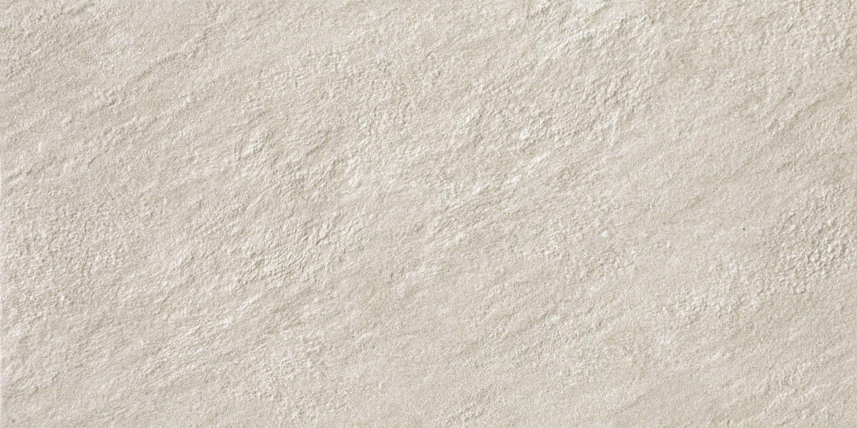 Carrelage effet Pierre Quartzite Gris Crème 60x30x0,9 cm Teravio - Sol extérieur