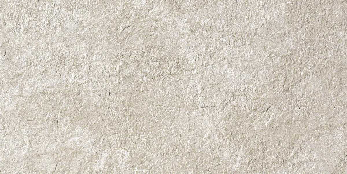 Carrelage effet Pierre Quartzite Gris Crème 60x30x0,9 cm Mat Teravio - Sol et mur intérieur