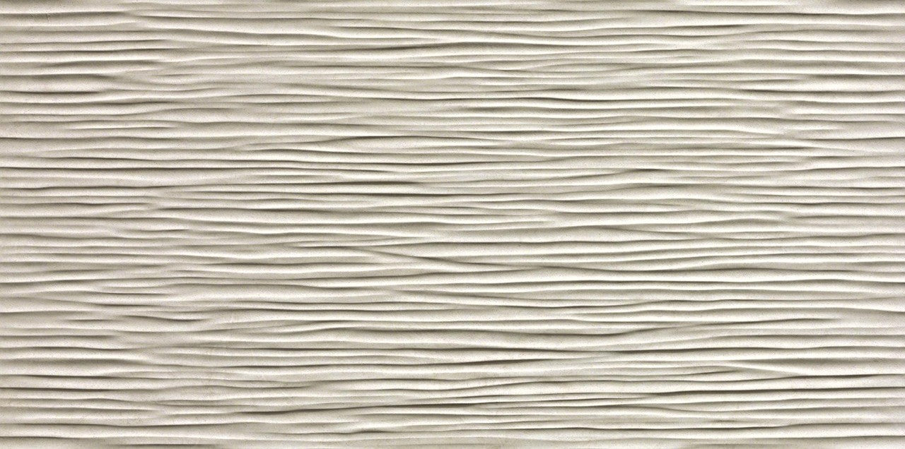 Carrelage effet Pierre 3D Quartzite Gris Crème Ocean 80x40x1 cm Mat Teravio - Mur intérieur