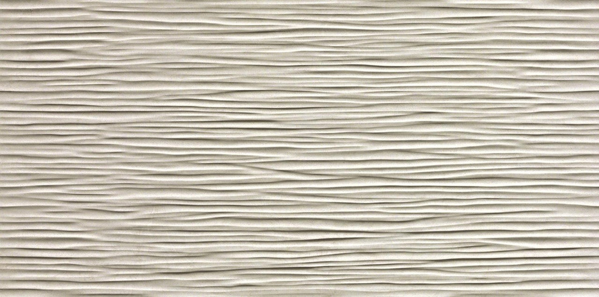 Carrelage effet Pierre 3D Quartzite Gris Crème Ocean 80x40x1 cm Mat Teravio - Mur intérieur
