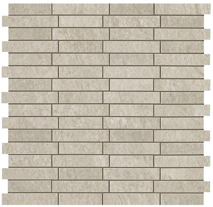 Mosaïque effet Pierre Quartzite Gris Silver Minibrick 30,5x30,5x0,85 cm Mat Teravio - Mur intérieur