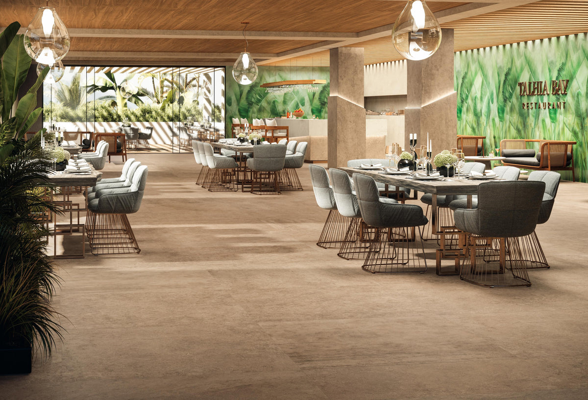 Carrelage effet Béton Vert Jungle Modèle B 278x120x0,6 cm Mat Vetrano - Mur intérieur