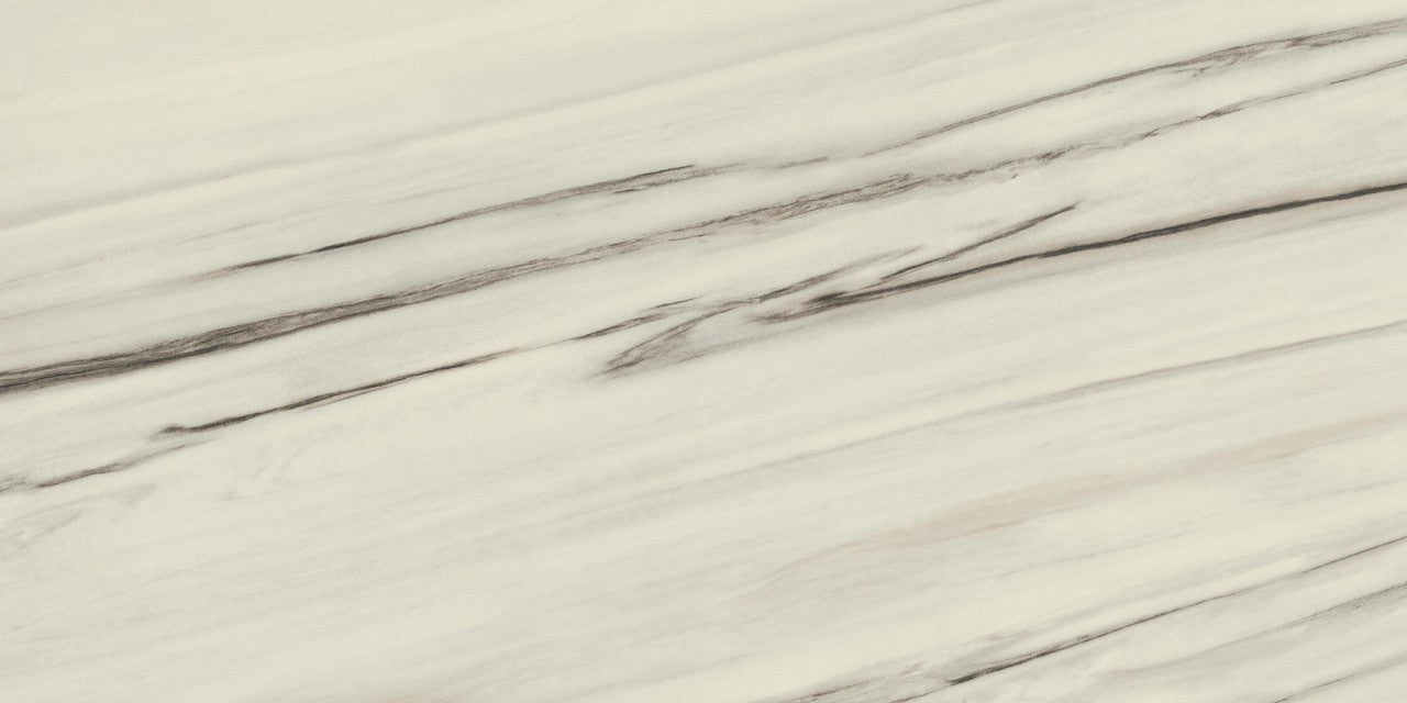 Carrelage effet Marbre Blanc Aurora 150x75x0,9 cm Brillant Magnaro - Sol et mur intérieur