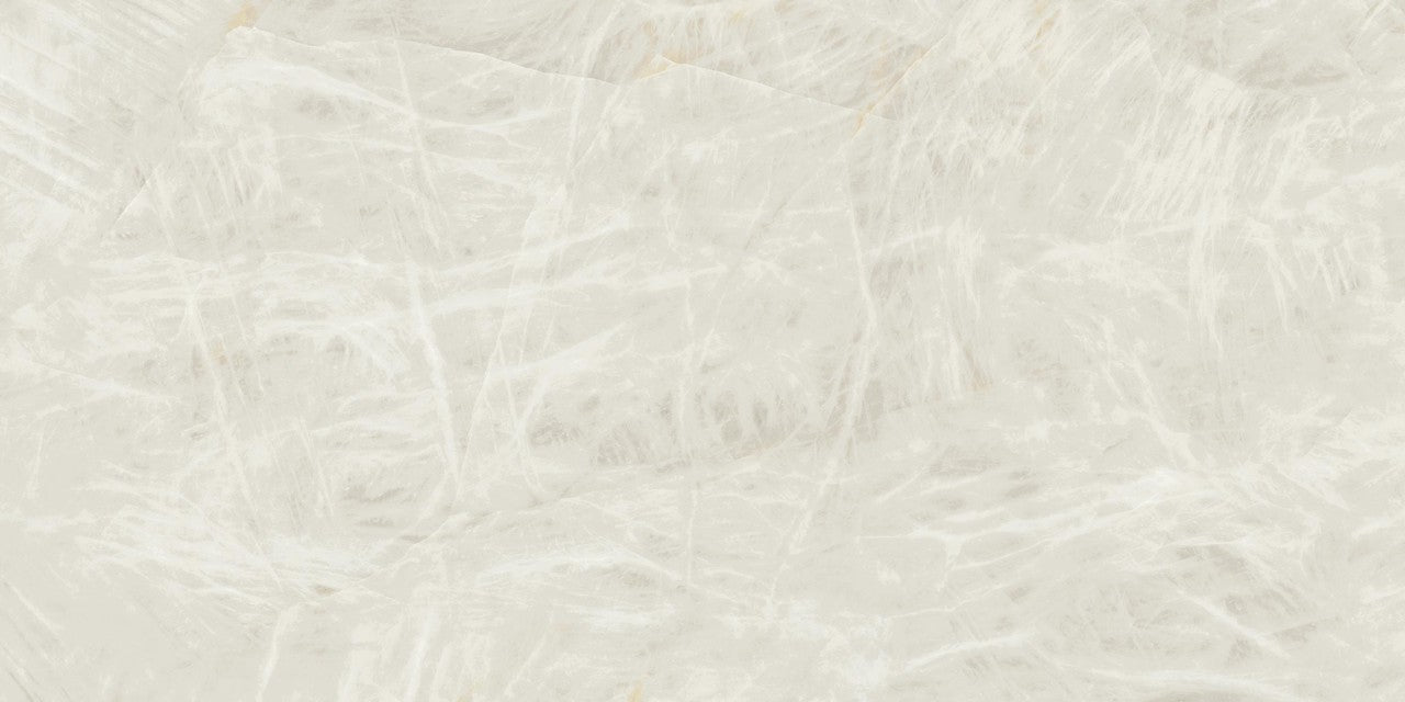 Carrelage effet Marbre Blanc Opale 120x60x0,9 cm Brillant Florenza - Sol et mur intérieur