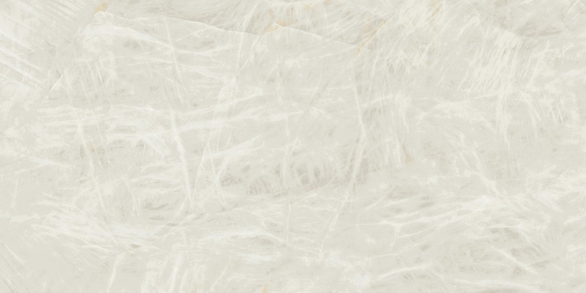Carrelage effet Marbre Blanc Opale 120x60x0,9 cm Brillant Florenza - Sol et mur intérieur