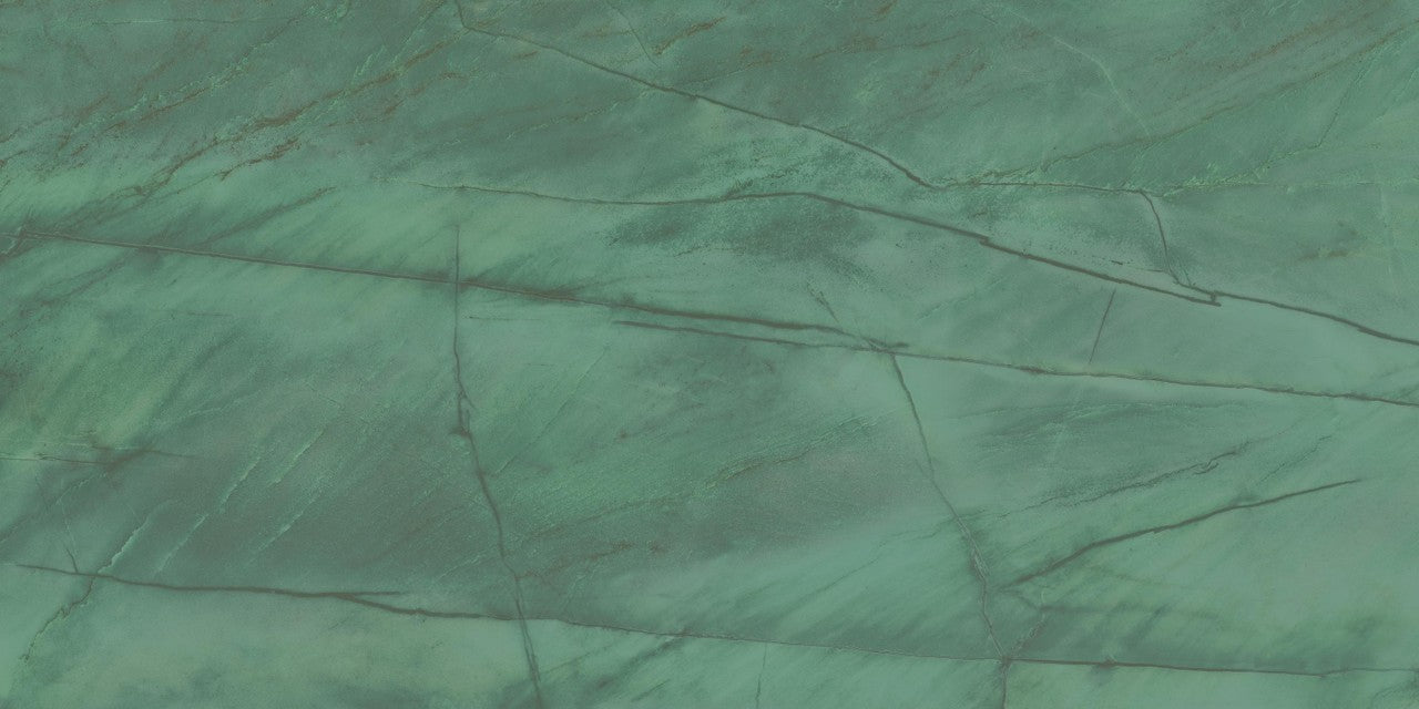 Carrelage effet Marbre Vert Smeraldo 120x60x0,9 cm Brillant Florenza - Sol et mur intérieur