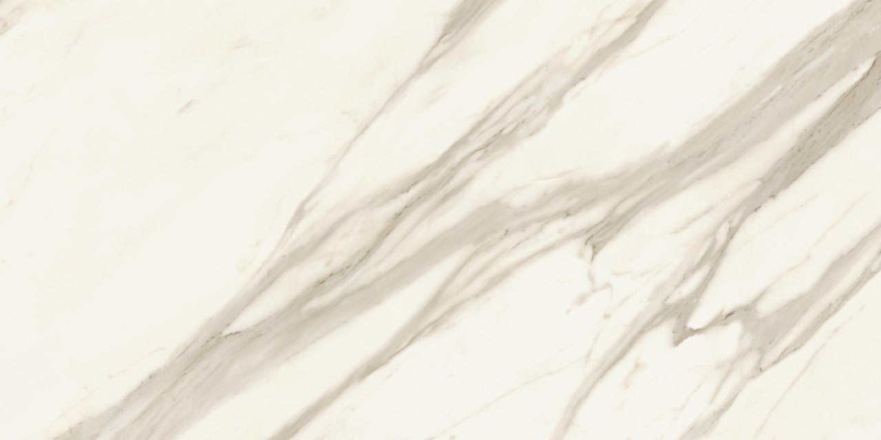 Carrelage effet Marbre Blanc Calacatta Sublime 120x60x0,9 cm Mat Orsiano - Sol et mur intérieur
