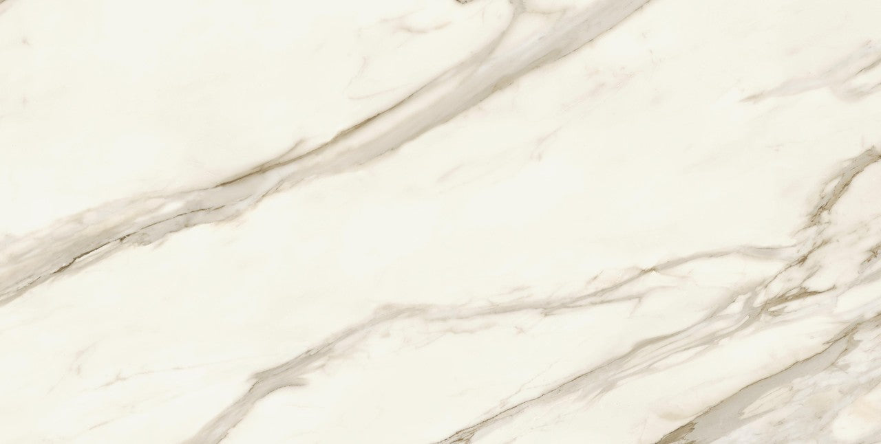 Carrelage effet Marbre Blanc Calacatta Sublime 150x75x0,9 cm Brillant Orsiano - Sol et mur intérieur